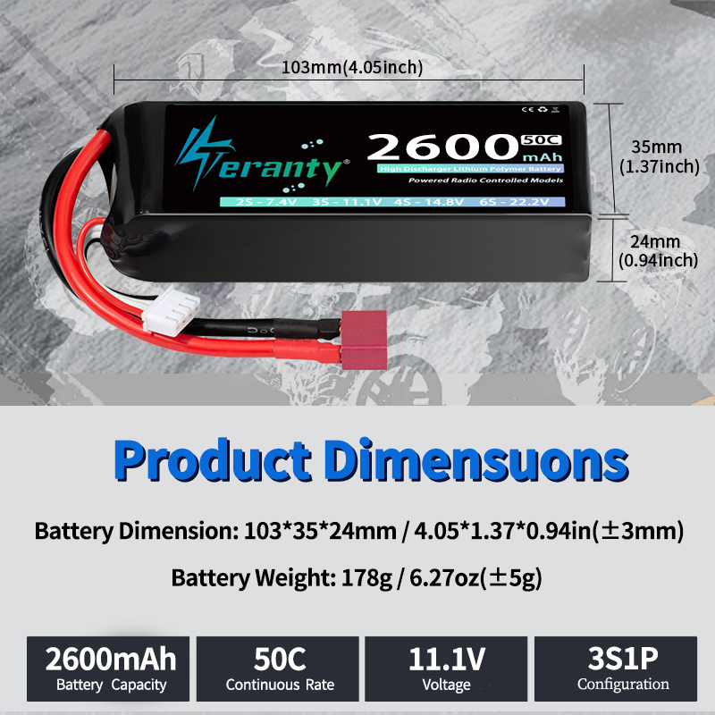 TERANTY 3S 2200/2400/2600mAh B - Drone Battery Lipo ulasan dan harga