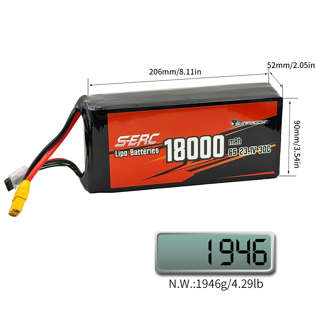SUNPADOW 6S Baterai Lipo 10000 - Drone Battery Lipo ulasan dan harga